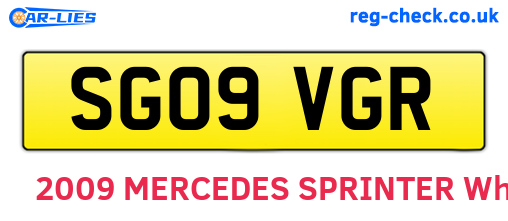 SG09VGR are the vehicle registration plates.