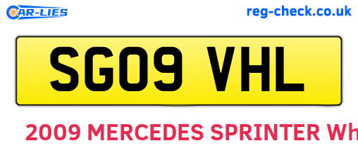 SG09VHL are the vehicle registration plates.