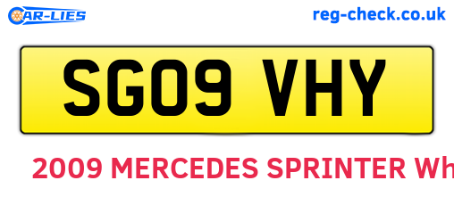 SG09VHY are the vehicle registration plates.