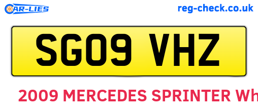SG09VHZ are the vehicle registration plates.