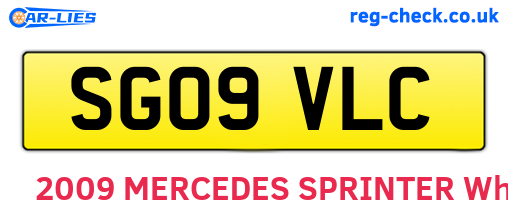 SG09VLC are the vehicle registration plates.