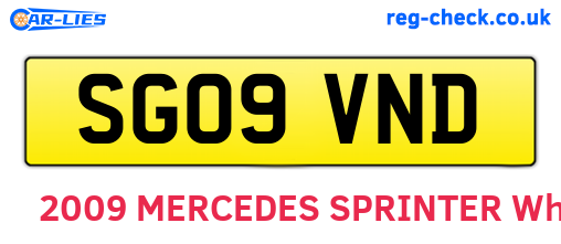 SG09VND are the vehicle registration plates.