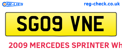 SG09VNE are the vehicle registration plates.