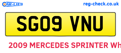 SG09VNU are the vehicle registration plates.