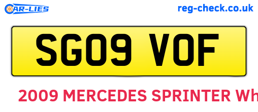 SG09VOF are the vehicle registration plates.
