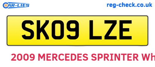 SK09LZE are the vehicle registration plates.