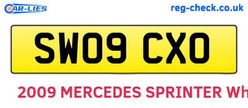 SW09CXO are the vehicle registration plates.