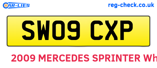 SW09CXP are the vehicle registration plates.