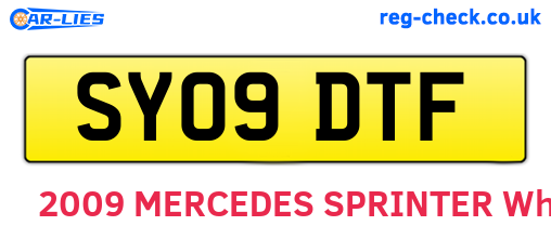 SY09DTF are the vehicle registration plates.