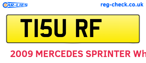 T15URF are the vehicle registration plates.