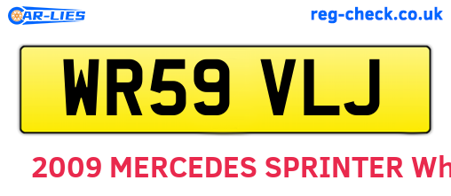 WR59VLJ are the vehicle registration plates.