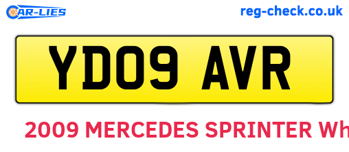YD09AVR are the vehicle registration plates.