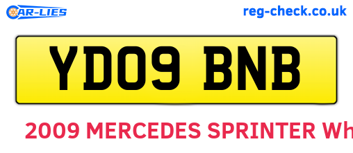 YD09BNB are the vehicle registration plates.