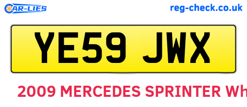 YE59JWX are the vehicle registration plates.