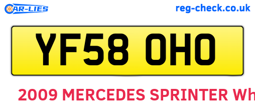 YF58OHO are the vehicle registration plates.