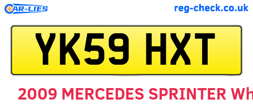 YK59HXT are the vehicle registration plates.