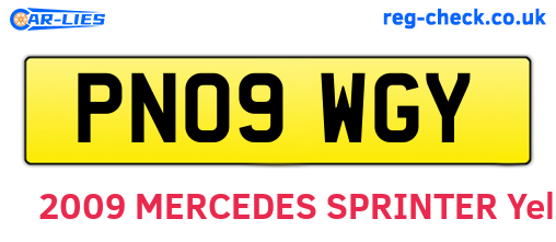 PN09WGY are the vehicle registration plates.