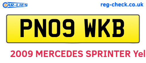 PN09WKB are the vehicle registration plates.