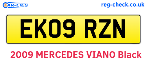 EK09RZN are the vehicle registration plates.