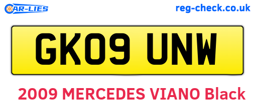 GK09UNW are the vehicle registration plates.