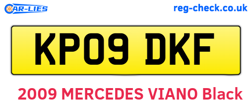 KP09DKF are the vehicle registration plates.