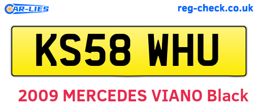 KS58WHU are the vehicle registration plates.