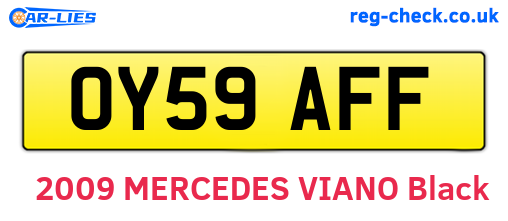 OY59AFF are the vehicle registration plates.