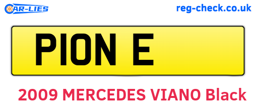 P1ONE are the vehicle registration plates.