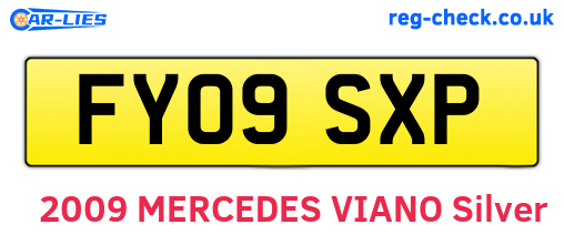 FY09SXP are the vehicle registration plates.