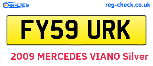 FY59URK are the vehicle registration plates.