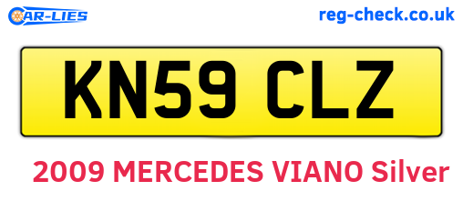 KN59CLZ are the vehicle registration plates.