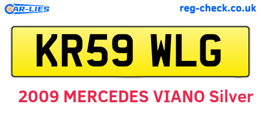 KR59WLG are the vehicle registration plates.