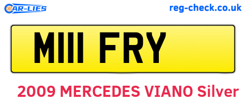M111FRY are the vehicle registration plates.