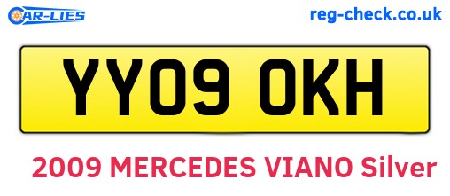 YY09OKH are the vehicle registration plates.