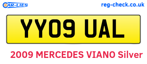 YY09UAL are the vehicle registration plates.