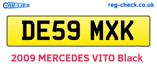 DE59MXK are the vehicle registration plates.