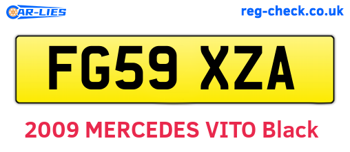 FG59XZA are the vehicle registration plates.
