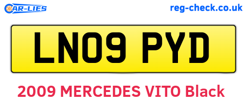 LN09PYD are the vehicle registration plates.