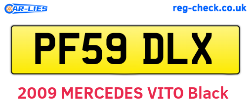 PF59DLX are the vehicle registration plates.