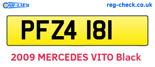 PFZ4181 are the vehicle registration plates.