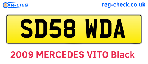 SD58WDA are the vehicle registration plates.