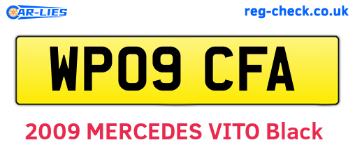 WP09CFA are the vehicle registration plates.