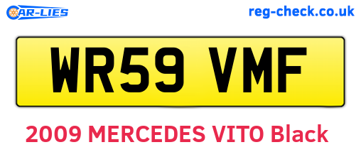 WR59VMF are the vehicle registration plates.