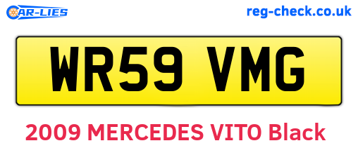WR59VMG are the vehicle registration plates.