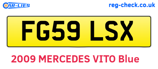 FG59LSX are the vehicle registration plates.