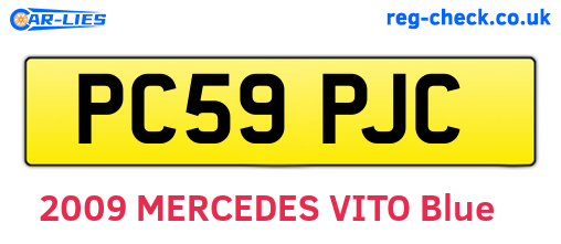 PC59PJC are the vehicle registration plates.