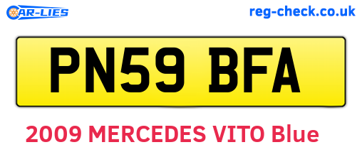 PN59BFA are the vehicle registration plates.