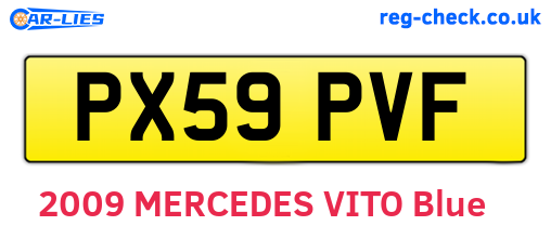 PX59PVF are the vehicle registration plates.