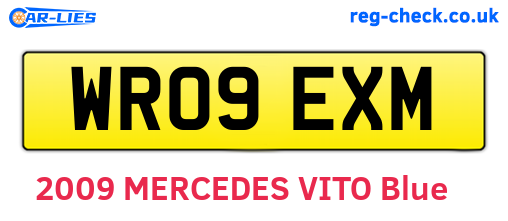 WR09EXM are the vehicle registration plates.