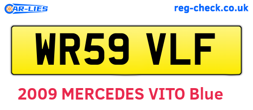 WR59VLF are the vehicle registration plates.